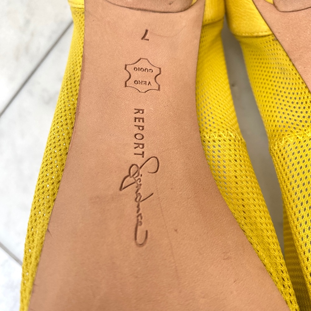 Report Signature Yellow Open Toe Platform Pumps S… - image 6